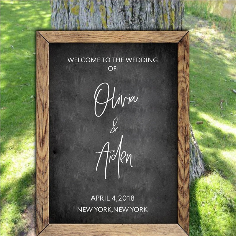 Personalized Welcome Sign Decals Sticker Wedding Decor