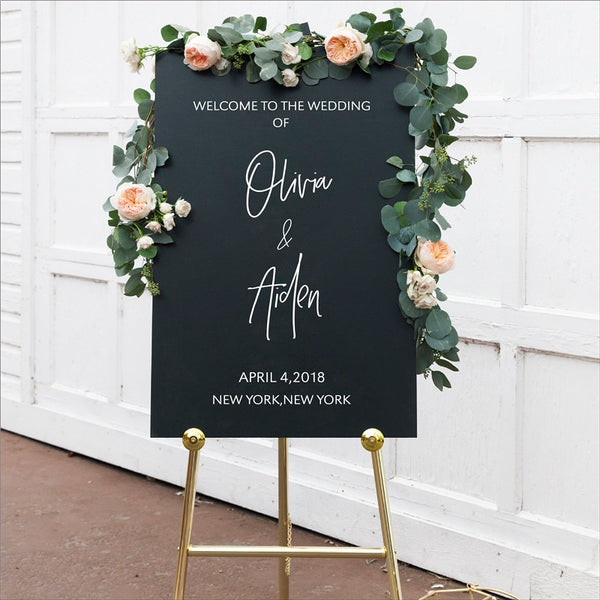 Personalized Welcome Sign Decals Sticker Wedding Decor