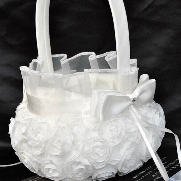 Flower Girl Basket For Ceremony Wedding Decoration