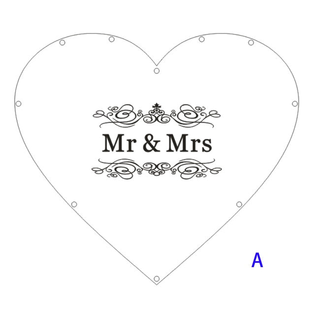 Hearts Unique Wedding Mr Mrs Guest Book Decoration Memory Guest Book