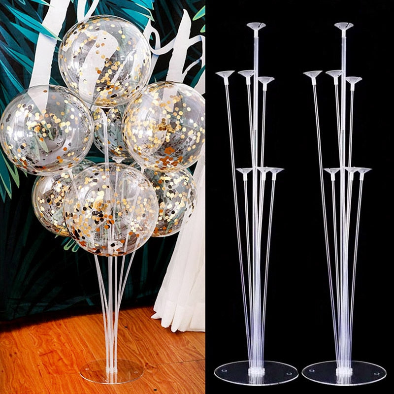 1 Set 7 Tubes Balloon Stand Balloon Holder Column Confetti Balloons