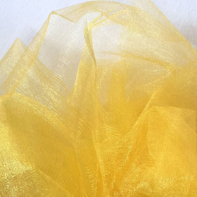 Backdrop Railing Decoration Organza Wedding Yarn Tulle Sheer Crystal Fabric