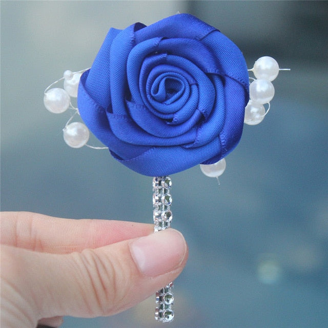 European Wedding Flowers Groom Groomsmen Boutonniere Wedding Prom Men Suit