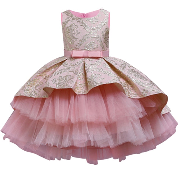 Flower Kids Dresses For Girls Lace Embroidery Dress Wedding Ceremony