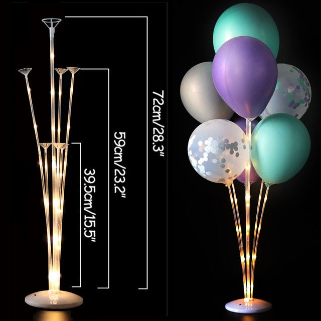 7/11/13/19 Tubes Balloon Stand Holder Column Confetti Balloons Wedding Decoration