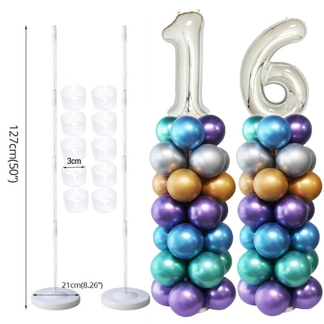 7/11/13/19 Tubes Balloon Stand Holder Column Confetti Balloons Wedding Decoration