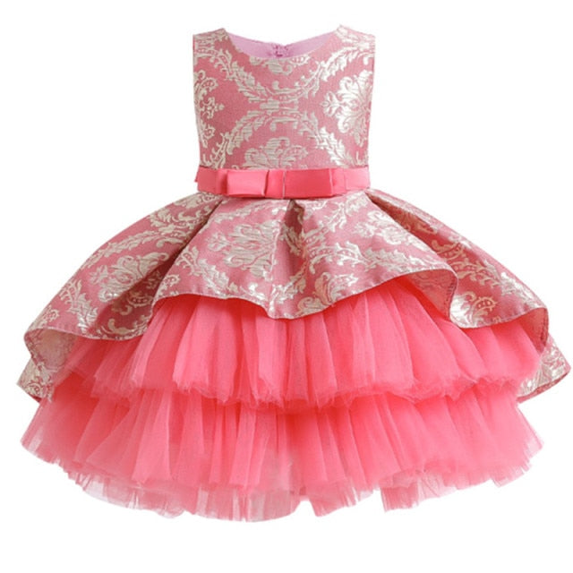 Flower Kids Dresses For Girls Lace Embroidery Dress Wedding Ceremony