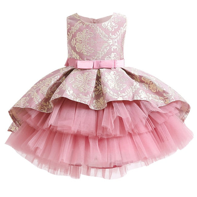 Flower Kids Dresses For Girls Lace Embroidery Dress Wedding Ceremony