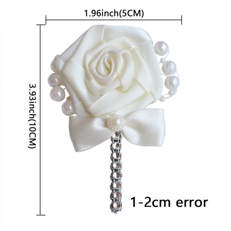 European Wedding Flowers Groom Groomsmen Boutonniere Wedding Prom Men Suit