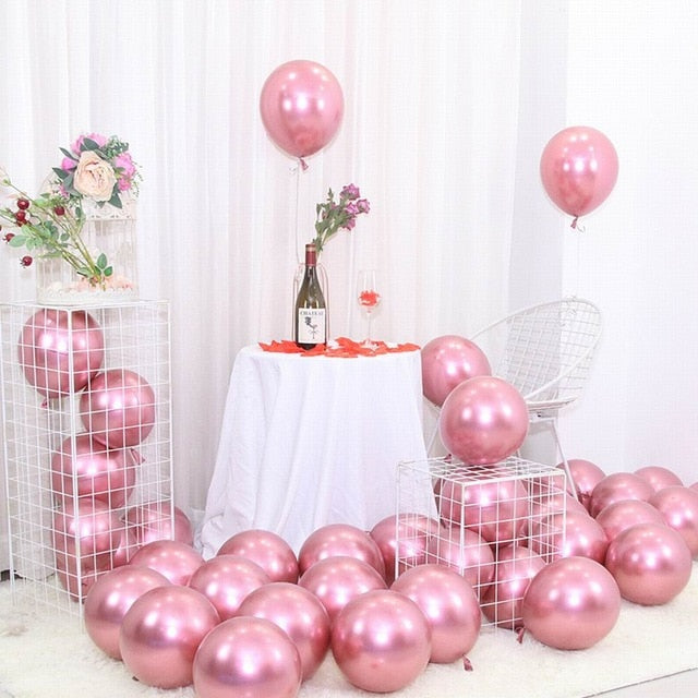 25pcs Rose Gold Metal Balloon  Decoration