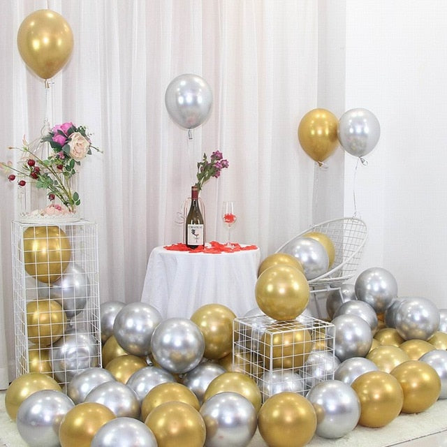 25pcs Rose Gold Metal Balloon  Decoration