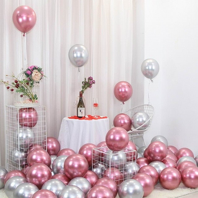 25pcs Rose Gold Metal Balloon  Decoration