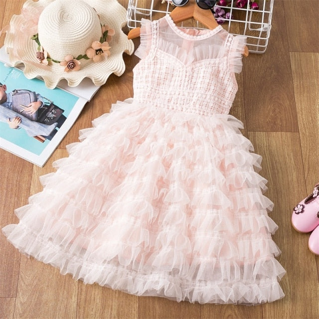 Girl Lace Dress Baby Children's Clothing Tutu Kids Dresses for Girls Clothes Ceremony