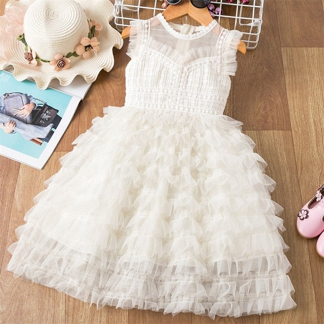 Girl Lace Dress Baby Children's Clothing Tutu Kids Dresses for Girls Clothes Ceremony