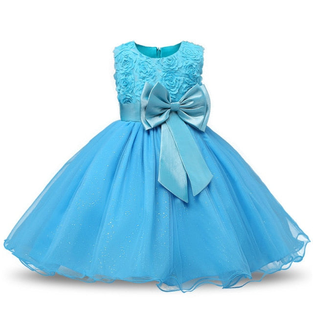 Vintage Flower Girls Dresses Children Party Ceremonies Clothing Princess Baby Girl Wedding Dress