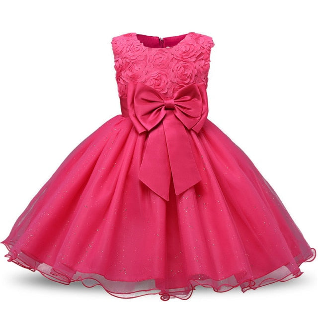 Vintage Flower Girls Dresses Children Party Ceremonies Clothing Princess Baby Girl Wedding Dress