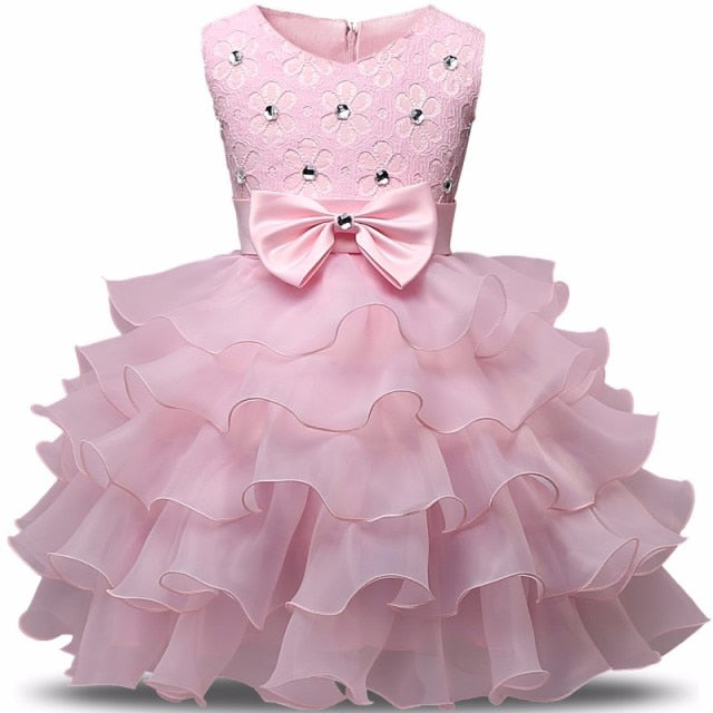 Vintage Flower Girls Dresses Children Party Ceremonies Clothing Princess Baby Girl Wedding Dress