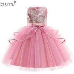 Flower Kids Dresses For Girls Lace Embroidery Dress Wedding Ceremony