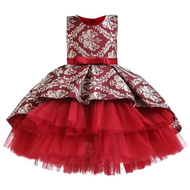 Flower Kids Dresses For Girls Lace Embroidery Dress Wedding Ceremony